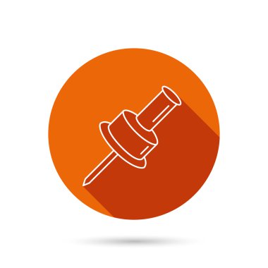 Raptiye simgesini. PIN aracı işareti.