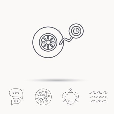 Tekerlek Baskı simgesi. Lastik Servisi işareti.