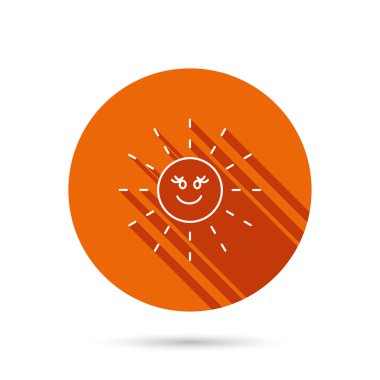 Güneş ışınları simgesi. Yaz işareti.