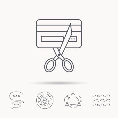 Süresi dolan kredi kartı simgesi. İşareti alışveriş.