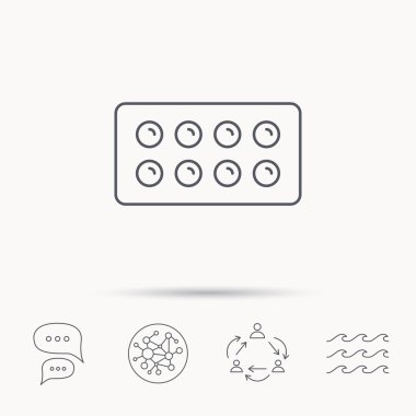 Tablet simgesi. Tıbbi hapları işareti.