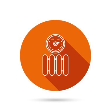 Radyatör regülatör simgesi olan. Isıtıcı işareti.