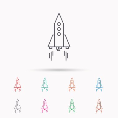 Roket simgesi. Başlangıç iş işareti.