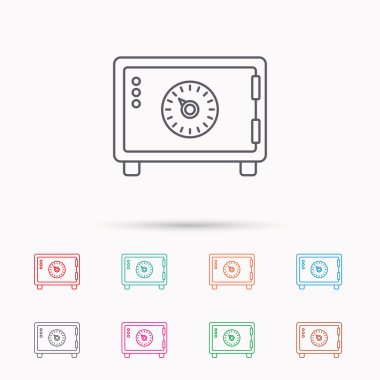 Güvenli simgesi. Para Kasası işareti.