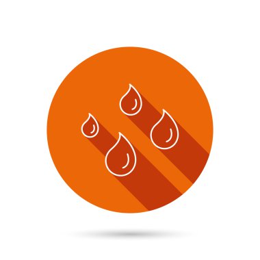 Su simgesi bırakır. Yağmur veya işareti yıkama.