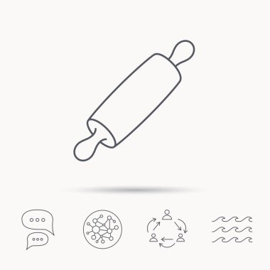 Yuvarlanan iğne simgesi. Mutfak fırıncısı burcu.