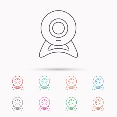 Web cam simgesi. Video kamera işareti.