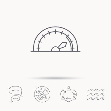 Hız göstergesi simgesi. Hız takometre oklu.