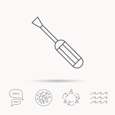 Tornavida simgesi. Onarım veya düzeltme aracı işareti.