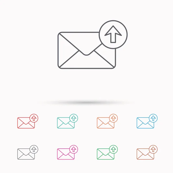 邮件发件箱图标。电子邮件的信息符号. — 图库矢量图片