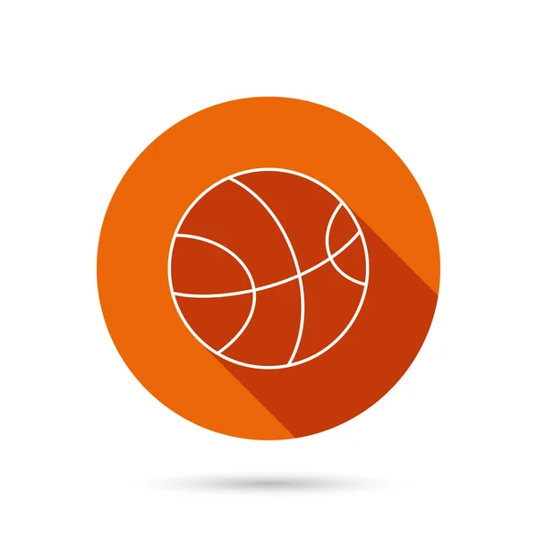 Icona del basket. Segno palla sportiva . — Vettoriale Stock