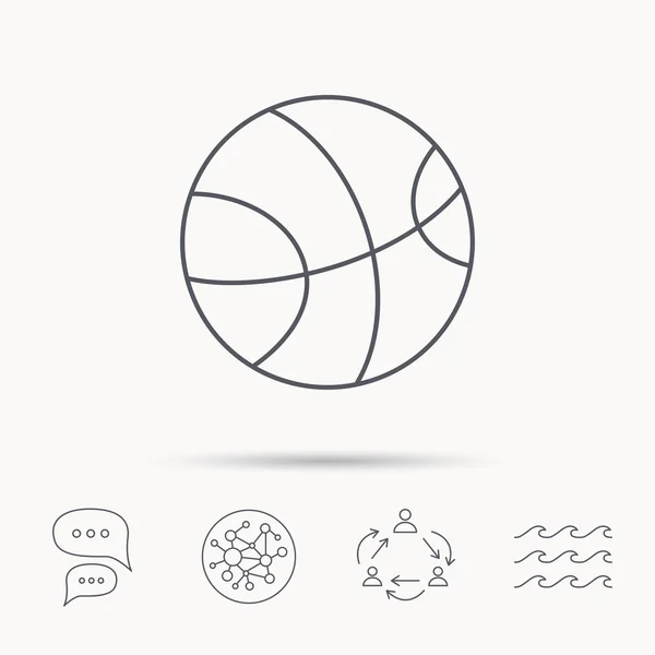 Icono del baloncesto. Señal de pelota deportiva . — Vector de stock