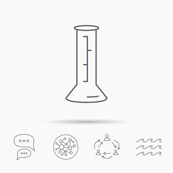 Icono del vaso. Signo del matraz de laboratorio . — Vector de stock