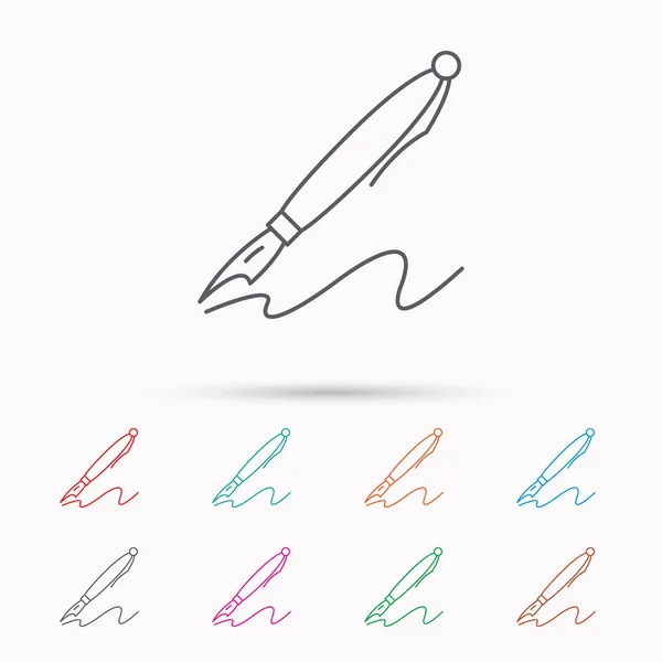 L'icône du stylo. Outil d'écriture signe . — Image vectorielle