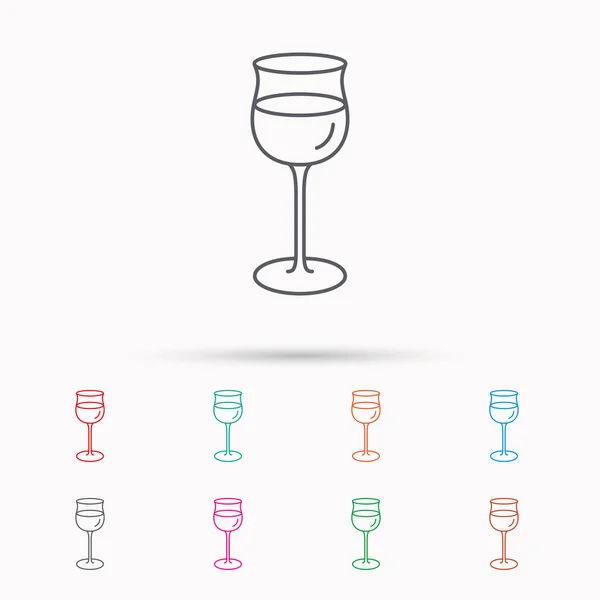 Icône de verre à vin. Gobelet signe . — Image vectorielle