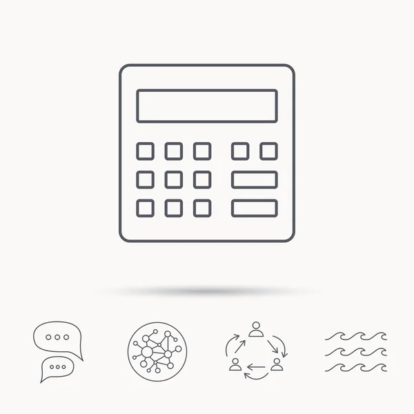Icône de calculatrice. Signature comptable . — Image vectorielle