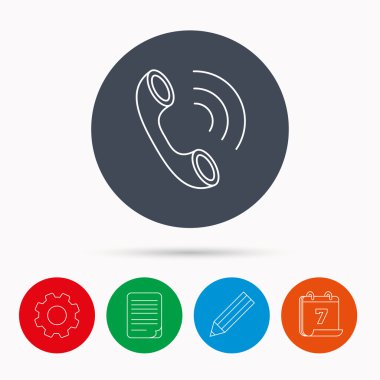 Telefon simgesi. Çağrı işareti.