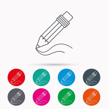 Kurşun kalem simgesini. Çizim aracı işareti.