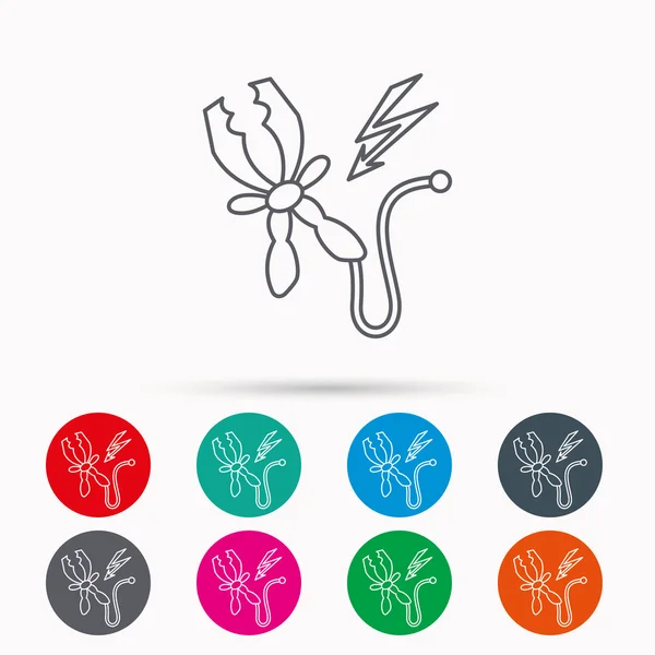 Terminal elektrik simgesi. Pilin şarj edilmesi.