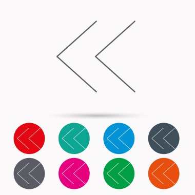 Geri ok simgesi. Önceki işaret.