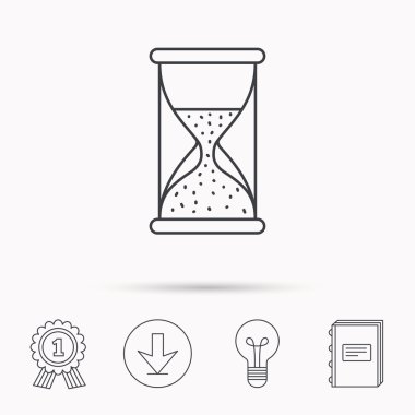 Kum saati simgesi. Kum saati işareti.