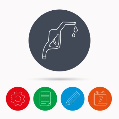 Benzin pompa meme simgesi. Benzin istasyonu işareti.