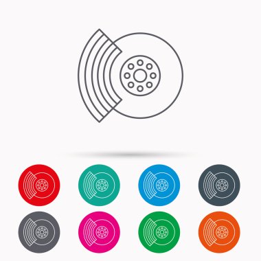 Frenler simgesi. Otomatik disk onarım işareti.