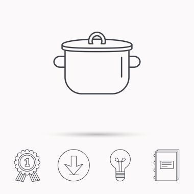 Pan simgesi. Pişirme tencere işareti.