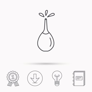 Tıbbi lavman simgesi. Lavman işareti.