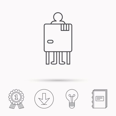 Beach değişen kabin simgesi. İnsan sembolü.