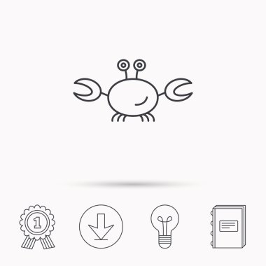 Yengeç simgesi. Kanser kabuklu deniz ürünleri işareti.