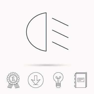 Geçen ışık kutsal kişilerin resmi. Işın işareti daldırma.