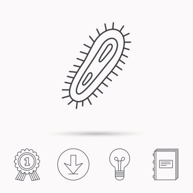 Bakteri simgesi. Tıp enfeksiyon sembolü.