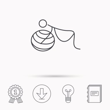 Hamile simge için jimnastik. Pilates fitness.