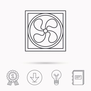 Havalandırma simgesi. Fan veya pervane işareti.