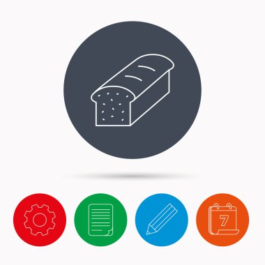 Tost simgesi. Dilimlenmiş ekmek işareti.