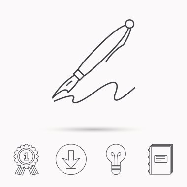 Kalem simgesi. Yazma aracı işareti.