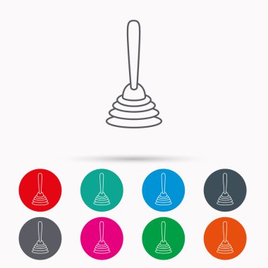 Dalgıç simgesi. Tuvalet temizleme aracı işareti.