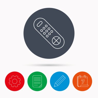 Uzaktan kumanda simgesi. TV kanalları işareti.