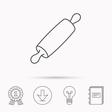 Yuvarlanan iğne simgesi. Mutfak fırıncısı burcu.