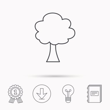 Ağaç simgesi. Orman ahşap işareti.