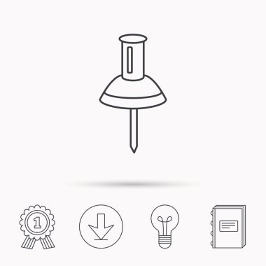 Raptiye simgesini. PIN aracı işareti.