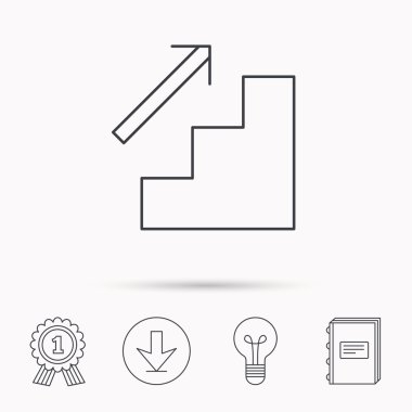 Yukarı simgesi. Yön ok işareti.