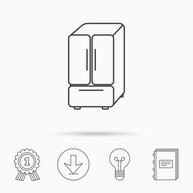 Amerikan buzdolabı simgesi. Buzdolabı işareti.