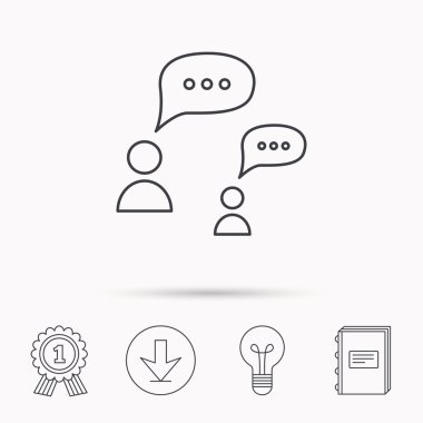 İletişim simgesi. Sohbet konuşma kabarcıklar işareti.