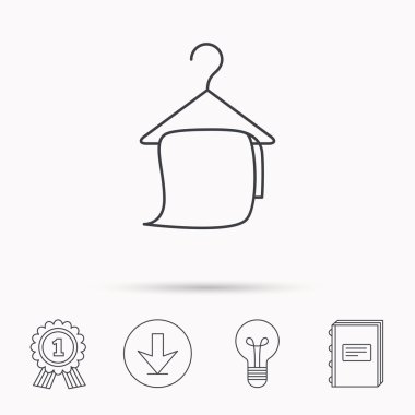 Banyo Havlu simgesi. Temizlik hizmeti işareti.