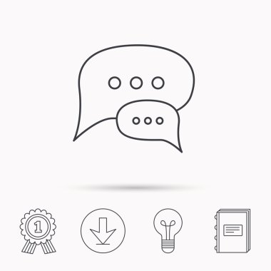 Sohbet simgesi. Yorum mesaj işareti.