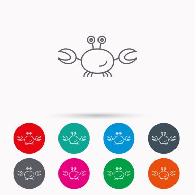 Yengeç simgesi. Kanser kabuklu deniz ürünleri işareti.