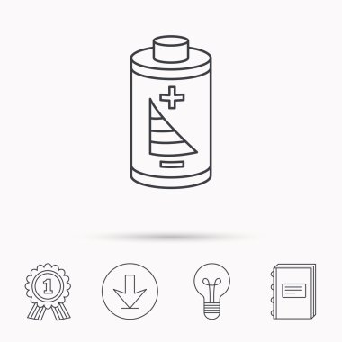 Pil simgesi. Elektrik işareti.