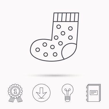 Çorap simgesi. Bebek iç çamaşırı işareti.